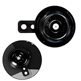 1 Pcs Black Universal Waterproof Motorcycle Horn,12V 1.5A 105DB Round Loud Car Horn Fits For Motorcycle,Scooter, Dirt Bike