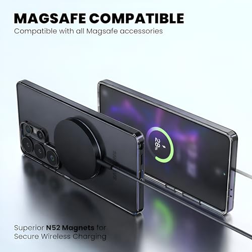 Image of Anti-Yellow Clear Case for Samsung Galaxy S26 Ultra | UV Shield Technology | Zero-Yellowing Formula | Drop Protection (TPU + Polycarbonate | Crystal Clear Black Case)