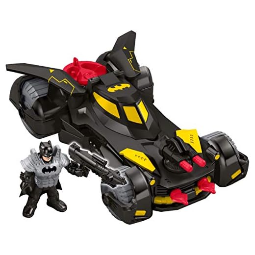 Fisher-Price Imaginext FGC31 Dc Super Friends Legends of Batman Deluxe Batmobile, Black/Yellow