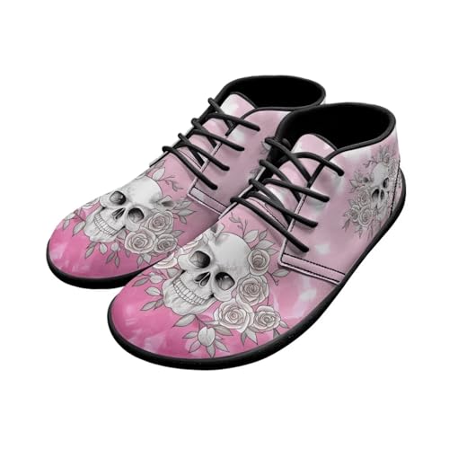 Howilath Skull Print Barefoot Shoes Men Wide Toe Box Low Zero Drop Sneaker Anti-Skid Low Top Minimalist Shoes3