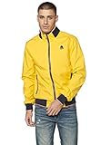 Koroshi Chaqueta cazadora de Poliéster de Color Amarillo para Hombre, Talla L