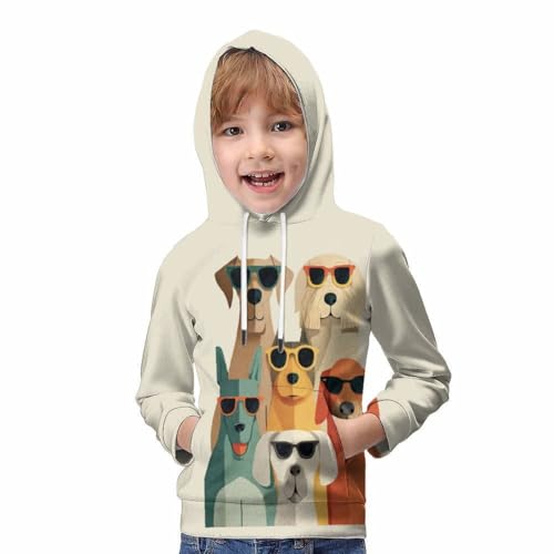 Pull à capuche imprimé 3D enfants pour le confort des garçons et filles
