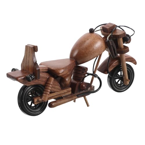 PRETYZOOM Modelo de Motocicleta Retro en Madera, Decoración para Mesa