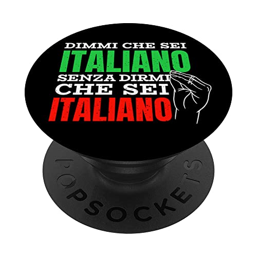 Tell me you are Italian without telling me you are Italian PopSockets Swappable PopGrip, Black