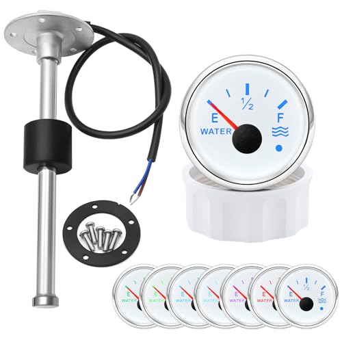 Jauge de niveau d'eau 52 mm rétro-éclairage 12V 24V capteur carburant 450 mm