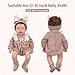 BABESIDE 3 Pcs Baby Doll Clothes Accessories Set for 12-16 Inch Babys Doll, Knitted Romper, Bow Headband and Socks, Baby Dolls Clothes and Accessories