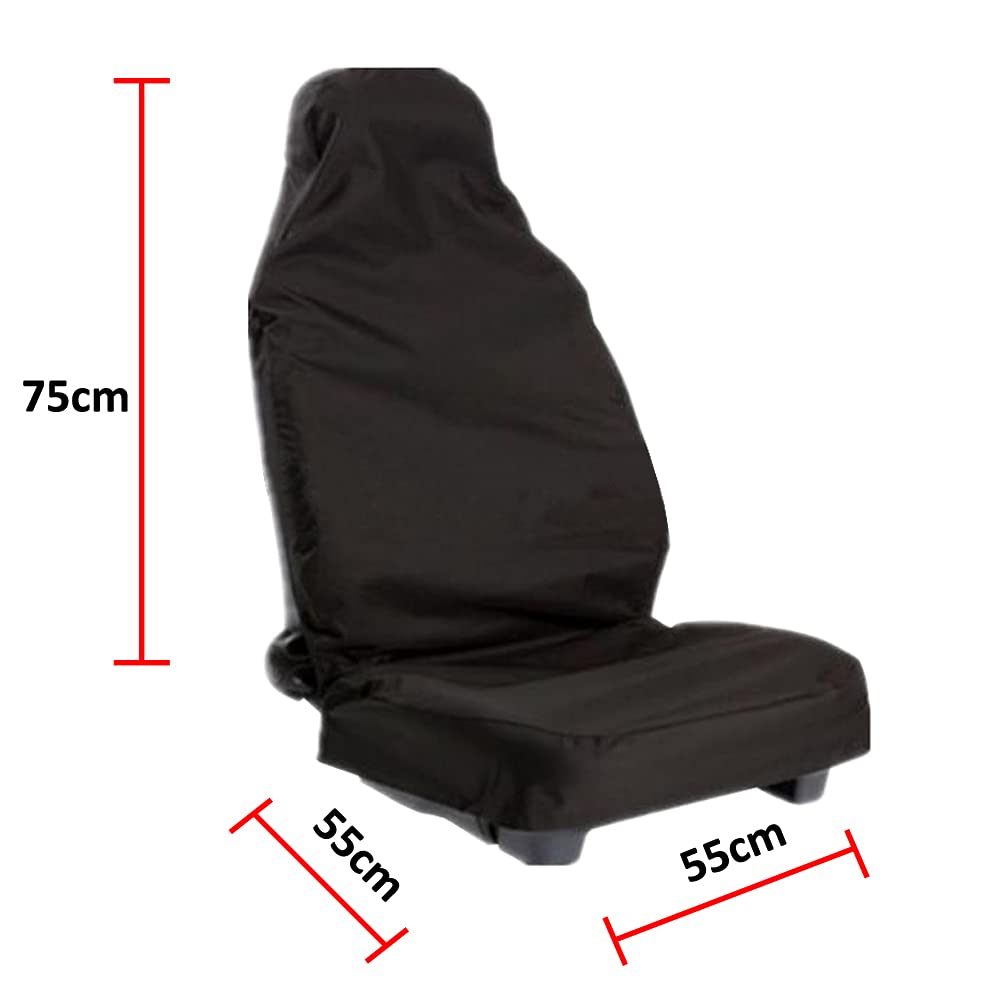 ETOPARS Coprisedile per Auto Universali Protezione del Sedile Anteriore Posteriore Impermeabile Seggiolino Auto Cuscino Copertura Nero
