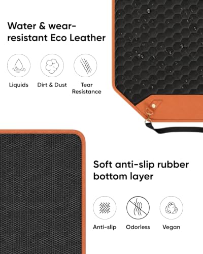 Image of Owleys Kick Mat Back Seat Protector - Car Back Seat Cover for Kids Feet - Waterproof & Sturdy Protector for Upholstery from Dirt, Mud, Scratches and Stain (Hexy)
