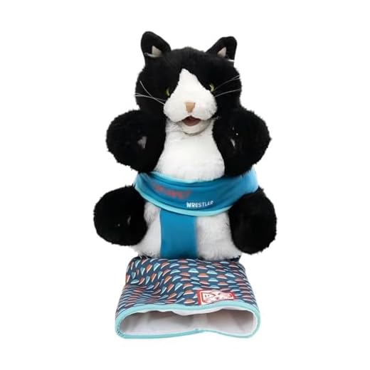 MagiDeal Chat Hand Puppet Cat Wrestler, Jouet de Lutte pour Chats en Peluche, Peluche Marionnettes à Main Interactives, Jouet Peluche à Gant à Main Animale, Duveteux Et Moelleux pour Entraînement