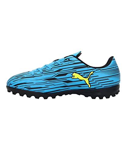 Image of Puma Unisex Rapido III TT Jr Ocean Dive-Yellow Alert-Black Football Shoe-10 Kids UK (10657905)