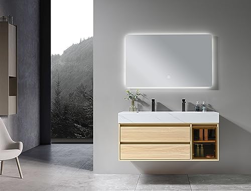 Specchio LED IP44 bianco a luminosità variabile, potenza 24-30W (6000K) , 120leds/metro