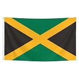 Jamaica Flag 3x5 Ft Jamaican National Flags Polyester with Brass Grommets for Indoor and Outdoor Gardens, Parades, Events, And Display