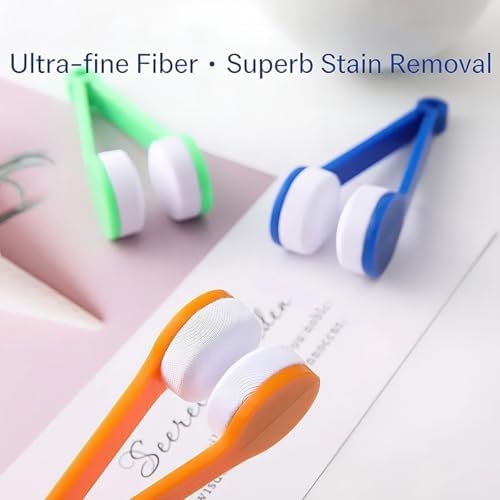Streak-Free Glasses Cleaning Cloth,Portable Travel Case with Microfiber Cloth, Say Goodbye to Stains β The Gift for Glasses (Black) - 2