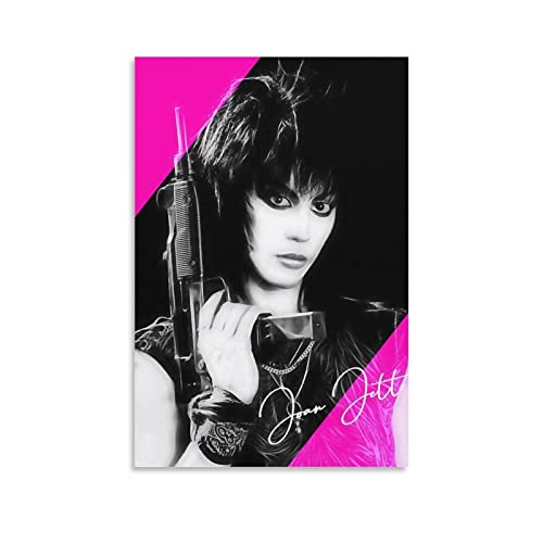 Tableau toile Joan Jett déco salon rock élégant