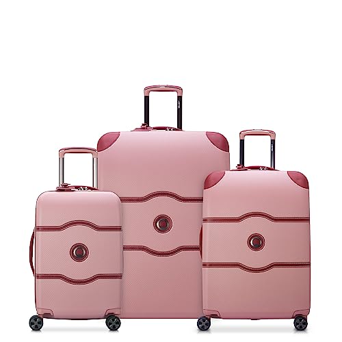 Image of DELSEY PARIS Chatelet Air 2.0 Hardside Luggage with Spinner Wheels, Pink, 3 Piece Set, (19 /24 /28)