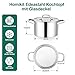 Homikit Kochtopf, 22cm Edeastahl Topf Nudeltopf Induktion 4,7L, Suppentopf mit Glasdeckel & 3-Lagen Böden für alle Herdarten Geeignet, Unbeschichtet Fleischtopf, Hochpoliert & Spülmaschinenfest