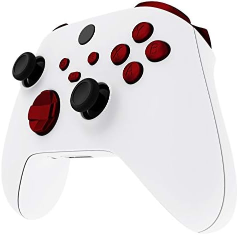 eXtremeRate Replacement Buttons for Xbox Core Wireless Controller, Scarlet Red DIY Accessories LB RB LT RT Bumpers Trigers Dpad ABXY Start Back Sync Share Keys Parts for Xbox Series X & S Controller - 4