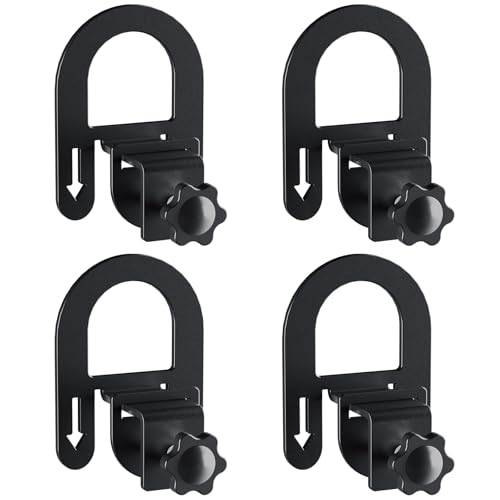 FviMzailon 4 Pcs Non-Slip Mattress Grippers for Metal Bed Frame Heavy Duty Mattress Gaskets Keep Mattress from Sliding Adjustable Anti-Slide Brackets Black