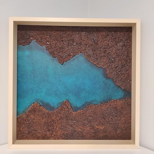 Ecos de Óxido y Esmeralda - Pintura Texturizada en Lienzo