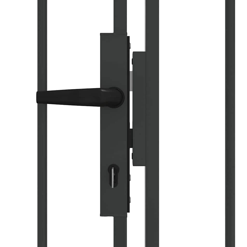Gartentor Doppelflügel Gartentore U-Design Grau 300 x 125 cm