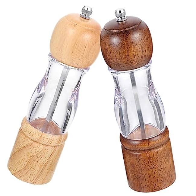2pcs Grinder Handle Pepper Shaker Handheld Salt Grinder for Spices Seasoning Kitchen Gadget Tool