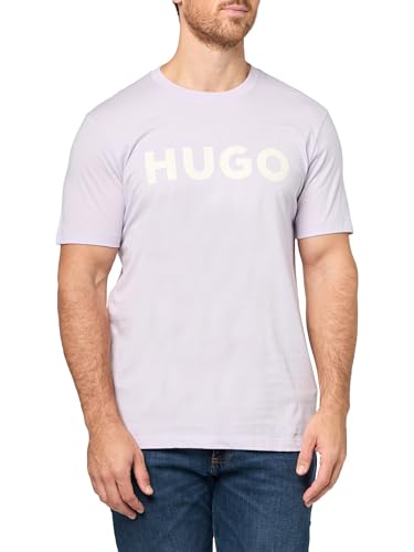 Image of Hugo Mens Print Logo Short Sleeve T-Shirt, Orchid Petal, Medium