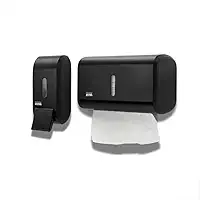 Kit Dispensador Elegante Alcool Gel ou Sabonete Liquido E Papel Toalha (KIT SABONETEIRA+TOALHEIRO)