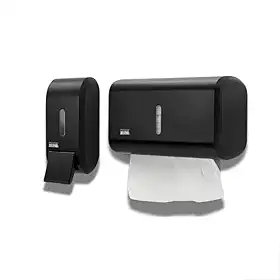 Kit Dispensador Elegante Alcool Gel ou Sabonete Liquido E Papel Toalha (KIT SABONETEIRA+TOALHEIRO)