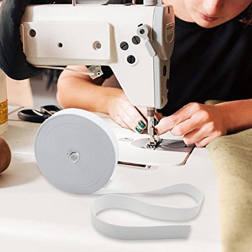 White Elastic Band Knit Sewing Stretch Elastic Spool 1 Inch Wide Elastic Bands For Sewing Heavy Stretch Strap High Elasticity Knit Flat Band For Diy Craft Elastic Cord Sewing Accessories (11 Yards) #TOP4