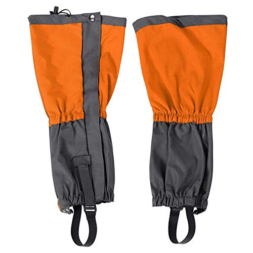 Demeras Wandern Legging Gamaschen Outdoor wasserdichte Kletterschuhe Abdeckung für Skifahren Jagd Outdoor-Aktivitäten(Orange) Cover