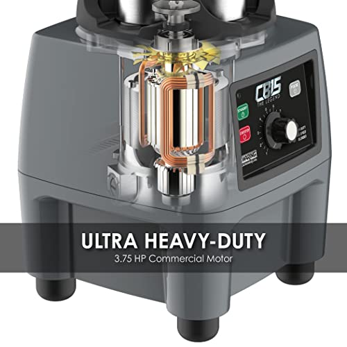Waring Commercial Cb15Vp Ultra Heavy Duty 3.75 Hp Blender, Electric Touchpad Controls With Variable Speed, Bpa Free Copolyester 1 Gallon Container, 120V, 5-15 Phase Plug, Gray #TOP2