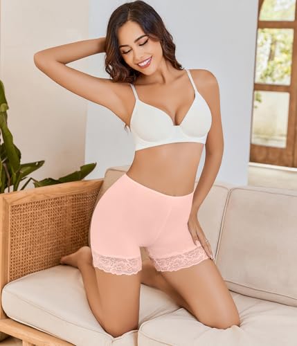 Image of Avidlove Women's Under Shorts for Dresses Seamless Anti Chafe Underwear Smooth Boyshorts Lace Slip Shorts for Women