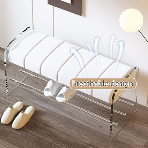 Étagère à chaussures en acrylique avec coussin pour entrée moderne - 3