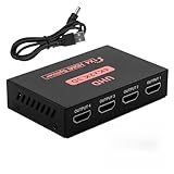 【Installazione semplice senza software o driver】 Lo splitter HDMI funziona secondo il principio plug-and-play e non richiede software aggiuntivo. Basta collegarlo, collegare l'alimentatore e utilizzarlo immediatamente. A differenza di uno splitter HDMI 4 in 1, questo modello distribuisce in modo affidabile un singolo segnale a più display.