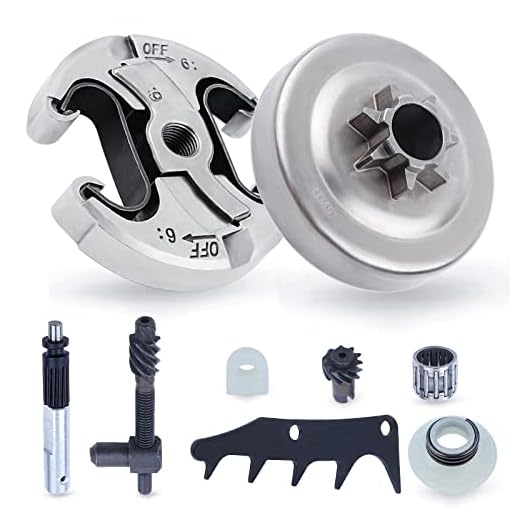 Adefol .325" 7T Chainsaw Clutch Drum Kit Replacement Parts with Oil Pump, Worm Gear, Needle Bearing, Bucking Spike, Chain Adjuster Tensioner Kit for Husqvarna 445 445E 450 450E