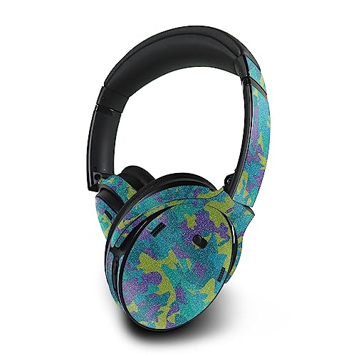 Image of MightySkins Glossy Glitter Skin Compatible with Bose QuietComfort 45 Headphones Summer Camouflage | Protective, Durable High-Gloss Glitter Finish | Easy to Apply