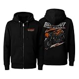 Harley CVO Pro Street Breakout FXSE (2016 – 2017) Felpa con cappuccio in pile con cerniera intera, unisex, Nero - 2016-2017 Starfire Nero, Small