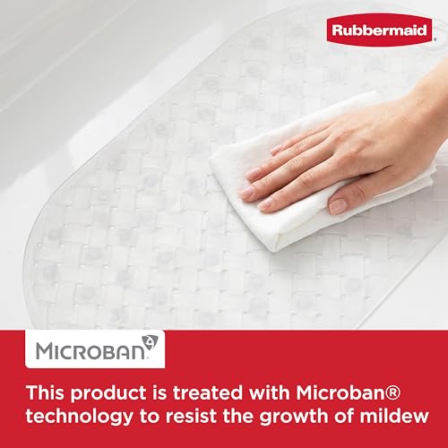 Rubbermaid INSTAMAT Bath Tub Shower Mat, Non-Slip Tub Mat with Suction Cups, Bath Mat Hangs on Showerhead for Quick Dry, 27.2 x 15.2 Inch, BPA-Free, Easy to Clean, for Inside Tub or Shower, Clear - image 5