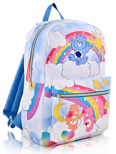 Image of Fast Forward Unisex Large Care Bears Backpack - PU Leather, Cute Design, Women, Men, Accessories