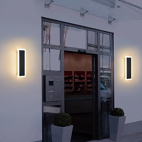 Yaowszm Modern Led Wall Sconce 2Pack 8W Exterior Light Fixture Ip65 Outdoor Wall Lights 11.8 Inch Warm Lighting For Porch Patio Garage #TOP11