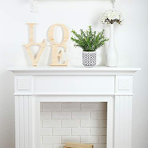 Winlyn 2 Pack Small Potted Eucalyptus Plant Artificial Plants Green Boxwood Rosemary Greenery In Modern Concrete Plant Pots #TOP5