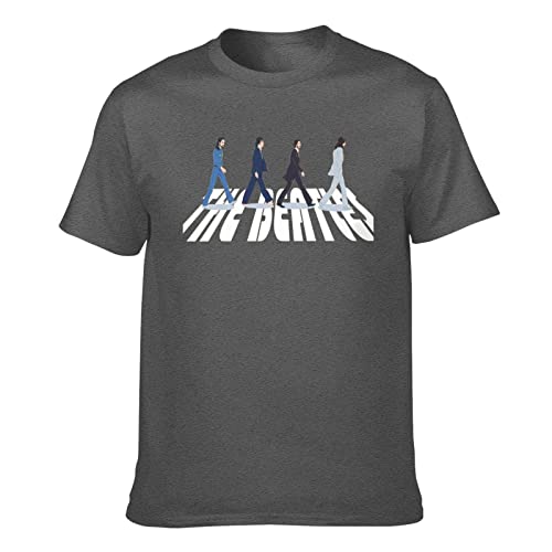 FSIGOM The Beatles T-shirt à manches courtes en coton pour homme, coupe régulière, imprimé graphique, cool et amusant, meilleur cadeau pour le printemps, l’été, l’automne, gris automne - Les Beatles, Paul McCartney, John Lennon, RIngo Starr, George Harrison FSIGOM The Beatles T-shirt à manches courtes en coton pour homme, coupe régulière, imprimé graphique, cool et amusant, meilleur cadeau pour le printemps, l'été, l'automne, gris automne