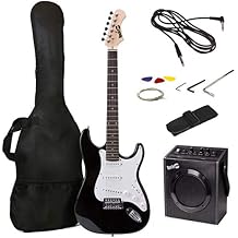 RockJam Electric Guitar Kit with 10-Watt Amp, Gig Bag, Picks, Spare Strings & Lessons
