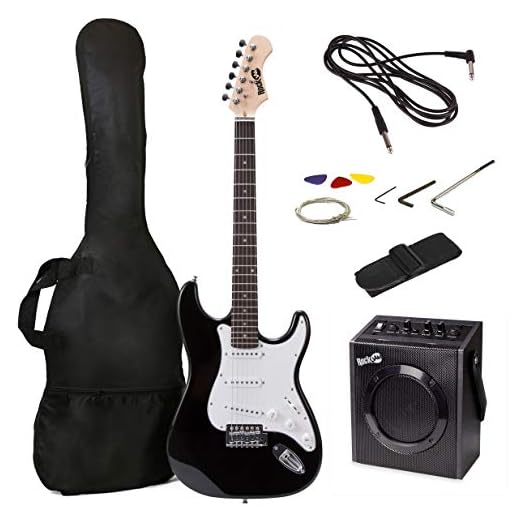 RockJam RJEG02-SK-BK Electric Guitar Starter Kit (Black)