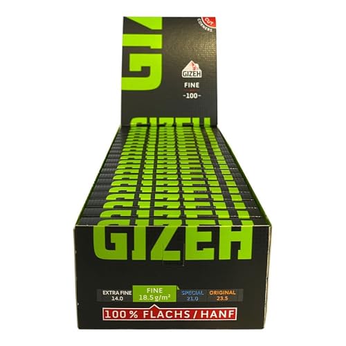 GIZEH BLACK Fine Papers – Dünne Blättchen zum Selbstdrehen - Packung mit Magnetverschluss, recyclebar - 20er Pack á 100 Premium Paper (18.5 g/m²)