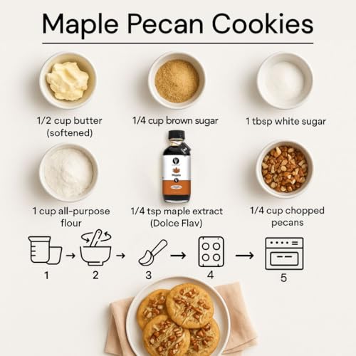 Image of Dolce Flav Maple Extract 8 oz - Kosher, Sugar-Free, Concentrated Rich Maple Flavoring for Baking, Coffee & Desserts, Includes Measured Dropper