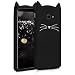 Produktbild kwmobile Hülle kompatibel mit Samsung Galaxy J4+ / J4 Plus DUOS - Handy Case Handyhülle - Silikon Cover Schutzhülle Katze Schwarz Weiß