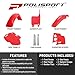 Polisport Motocross (MX) Replica Plastic Kit for Honda CR 125R (1991-1992) Dirt Bike – OEM Quality, Durable, Flexible & Perfect Fit – Red/White