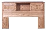 Forest Designs 64W x 42H x 12D Traditional Oak Queen Bookcase Headboard, King, Antique Alder