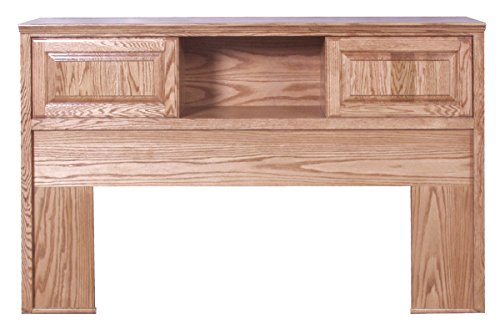 Forest Designs 64W x 42H x 12D Traditional Oak Queen Bookcase Headboard, King, Antique Alder
